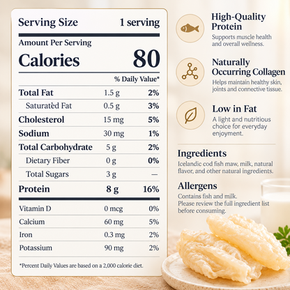 🥛 Icelandic Cod Fish Maw Creamy Milk Dessert 🐟- June