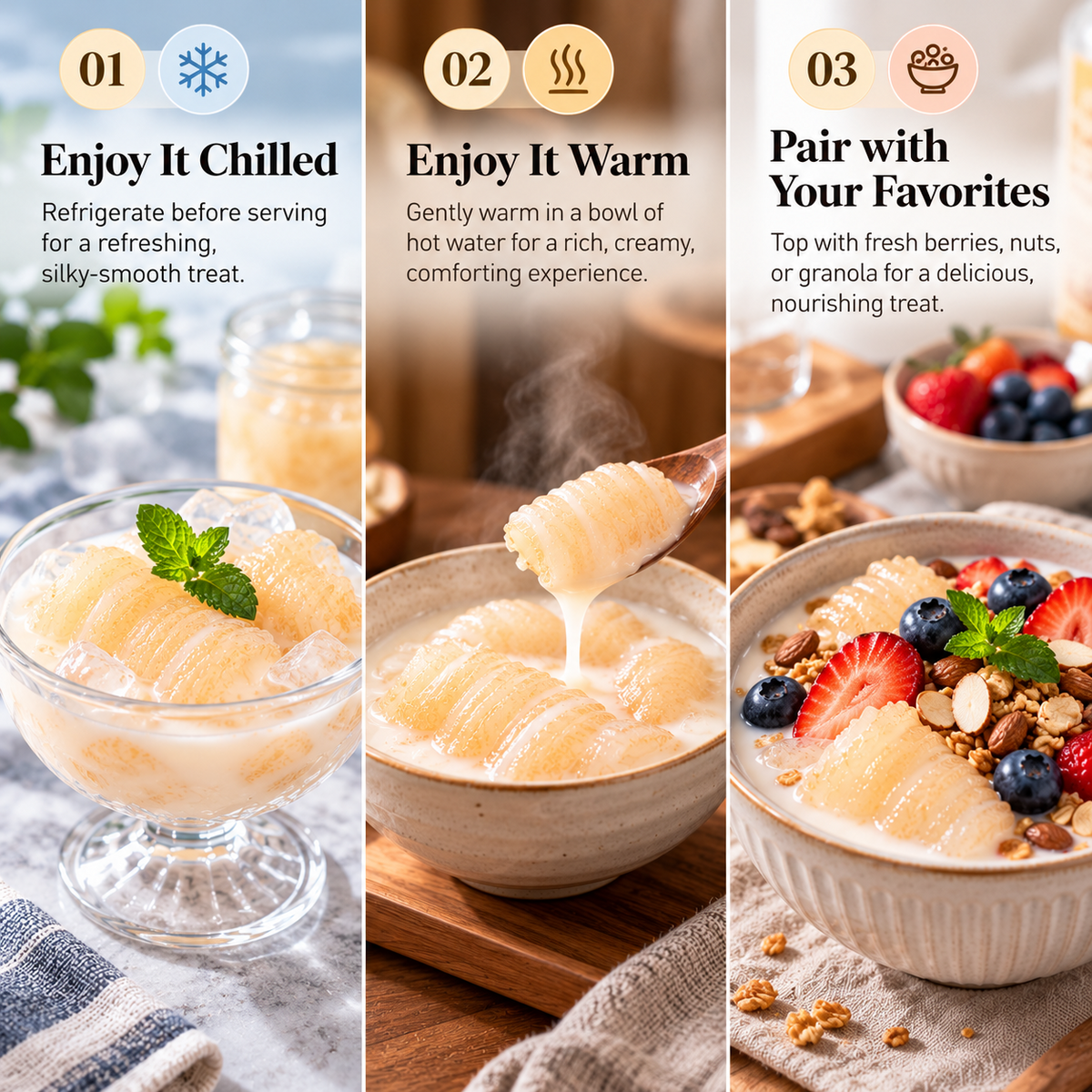 🥛 Icelandic Cod Fish Maw Creamy Milk Dessert 🐟- June
