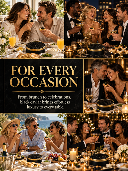 ✨ Black Gold Premium Sturgeon Caviar — Plump Pearls, Pure Ocean Luxury- June