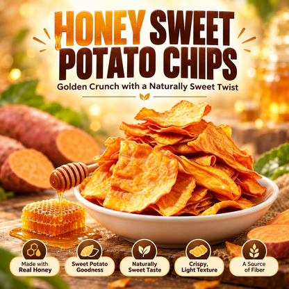 🍠Naturally Sweet, Wonderfully Crispy! Enjoy the Delicious Taste of Honey Sweet Potato Chips Anytime-ZP2