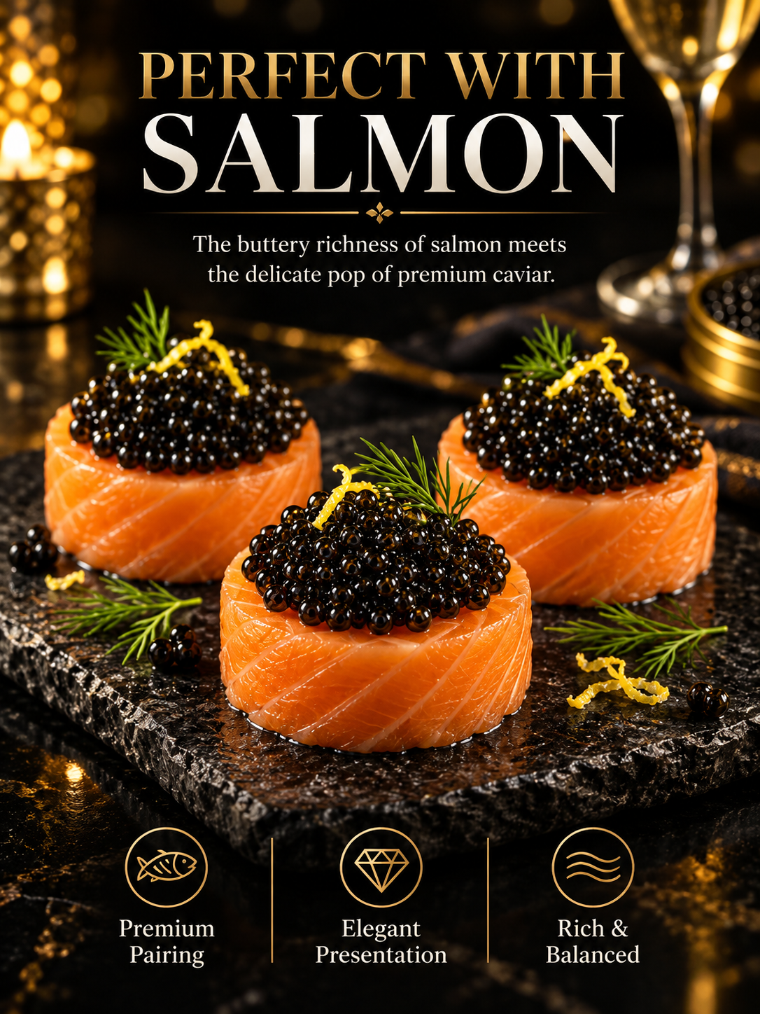 ✨ Black Gold Premium Sturgeon Caviar — Plump Pearls, Pure Ocean Luxury- June