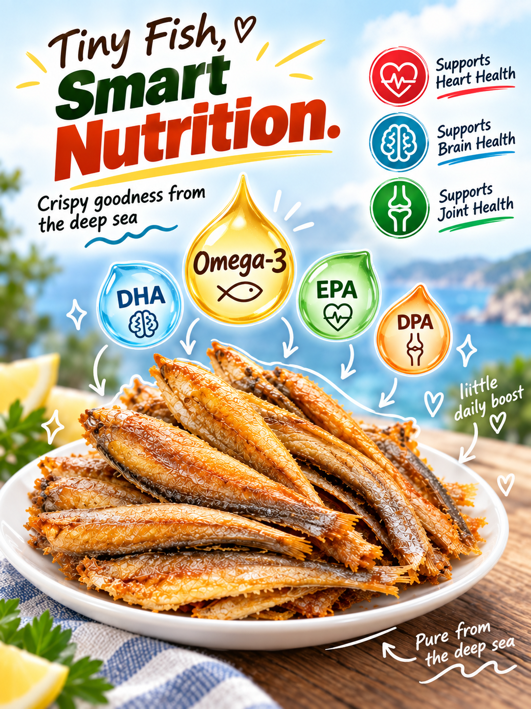 🐟 Happy Partner: Premium Deep-Sea Yellow Croaker Fillets | High-Quality Protein Snack 🌊✨-June