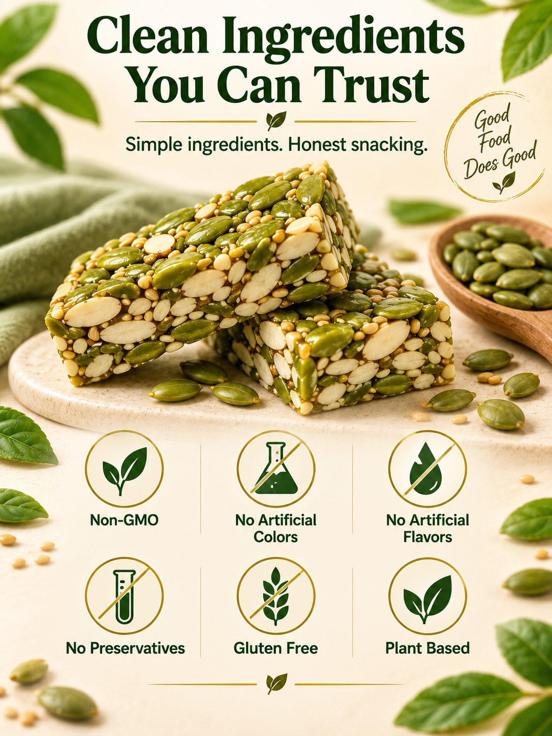 😋 Pumpkin Seed Brittle | Natural Goodness 🌿 Simple Ingredients, Amazing Taste ✨-June