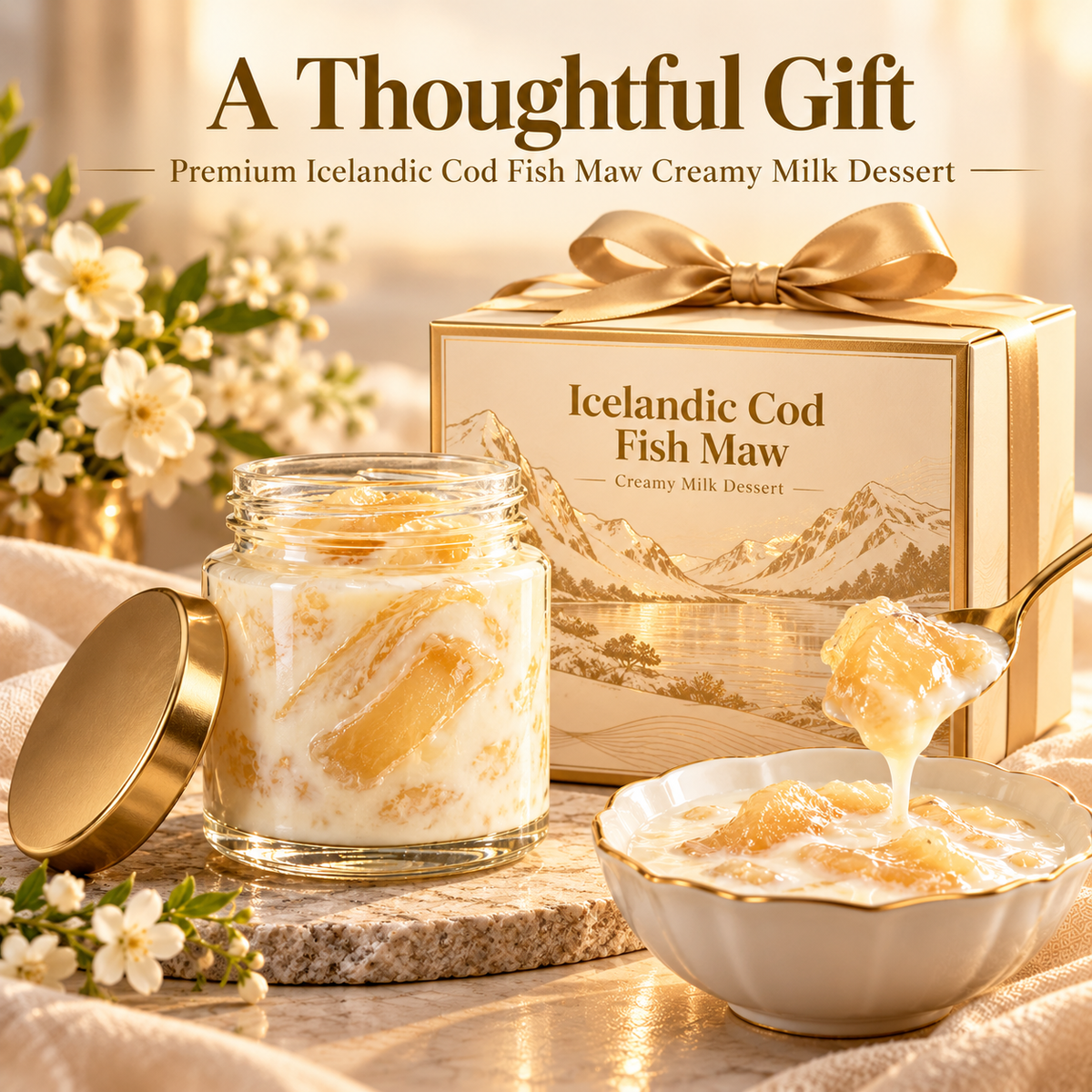 🥛 Icelandic Cod Fish Maw Creamy Milk Dessert 🐟- June