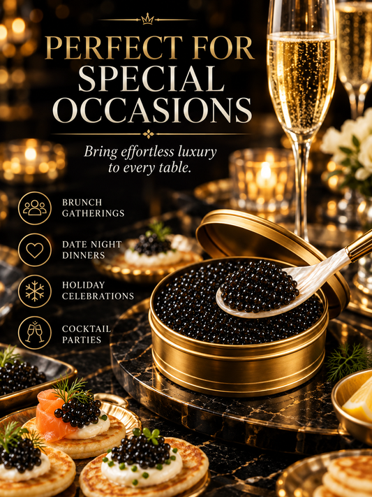 ✨ Black Gold Premium Sturgeon Caviar — Plump Pearls, Pure Ocean Luxury- June