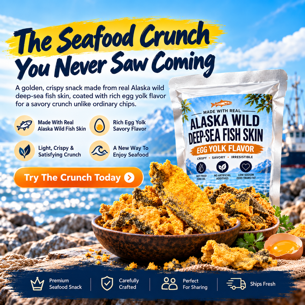 🐟 A Crunchy Protein Snack From The Ocean-ZP1