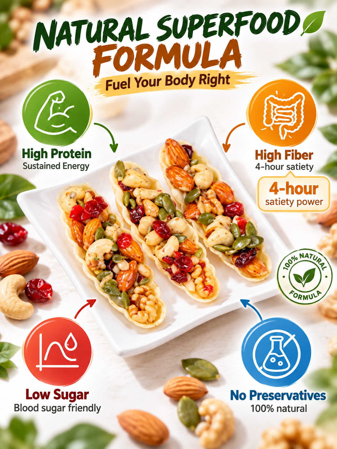🌰 Premium Nut & Fruit Tarts™ — Handcrafted with Nuts, Fruits & Botanical Goodness- June