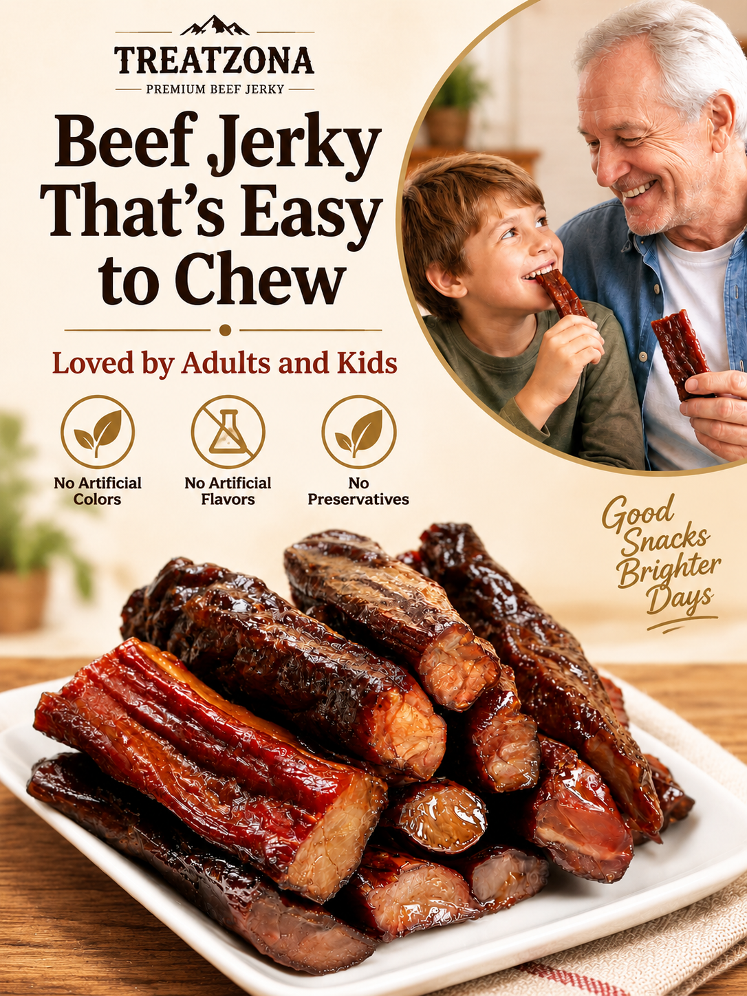 🥩 Premium Tender Beef Jerky | High Protein, Slow-Crafted Meat Snack-June