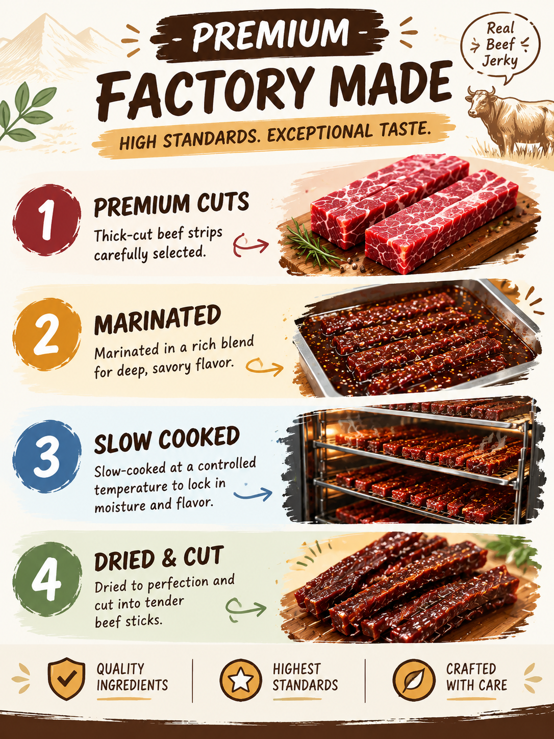 🥩 Premium Tender Beef Jerky | High Protein, Slow-Crafted Meat Snack-June