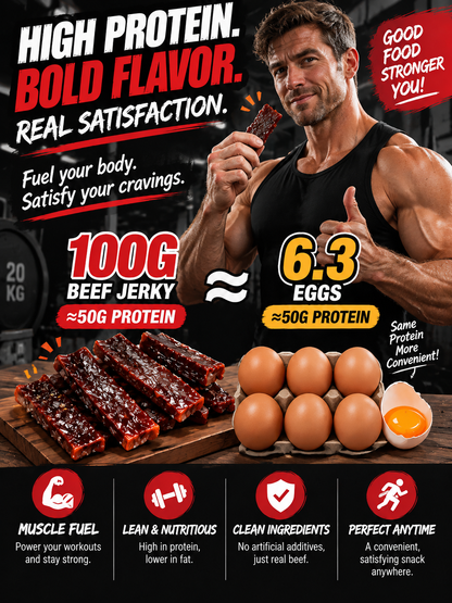🥩 Premium Tender Beef Jerky | High Protein, Slow-Crafted Meat Snack-June