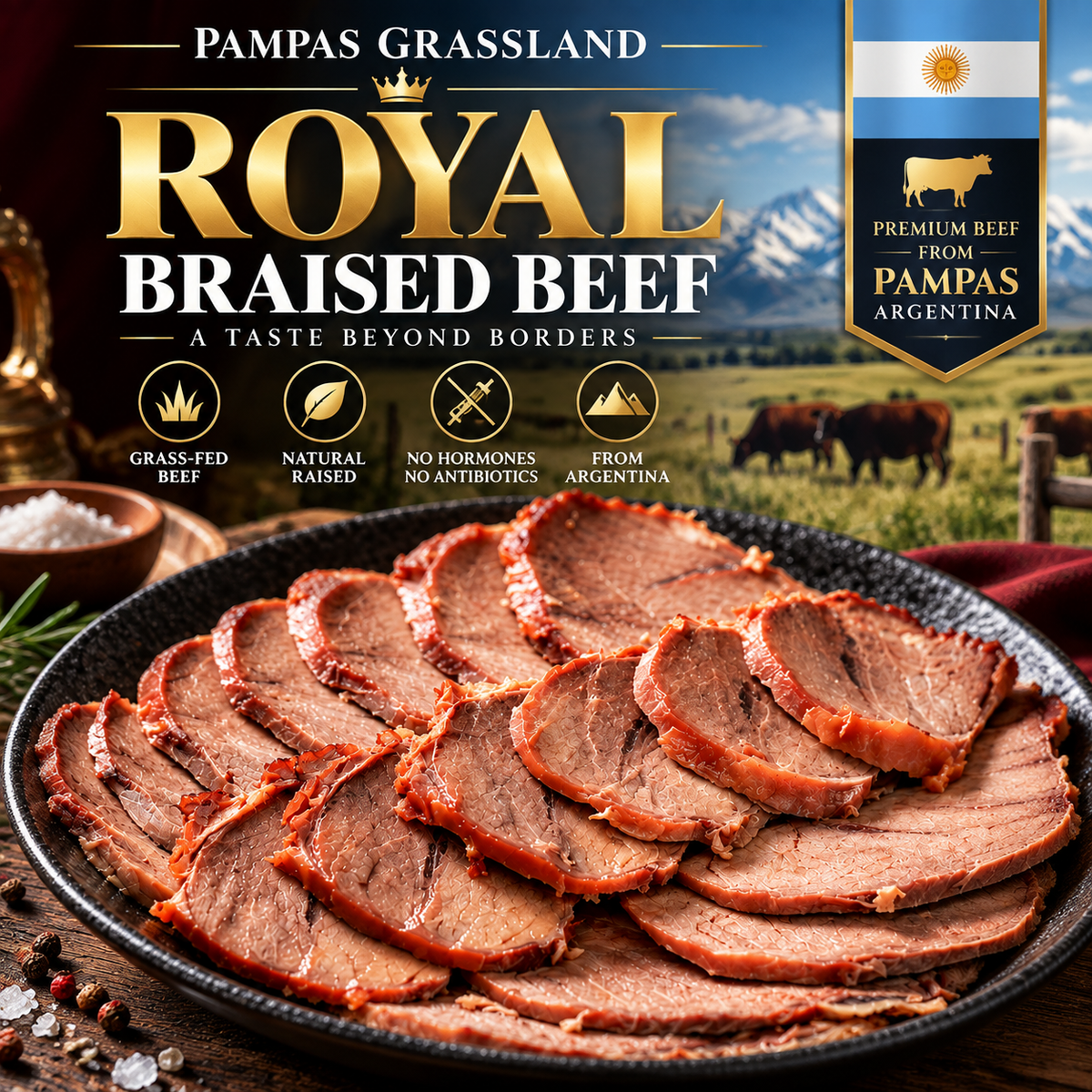 🥩 PAMPAS ROYAL BEEF ✨ All‑Natural Ready‑to‑Eat Beef Jerky-June