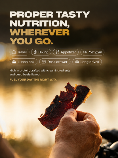 🐄 Pasture-Raised Beef Brisket Chunks – Premium Protein Snack-June