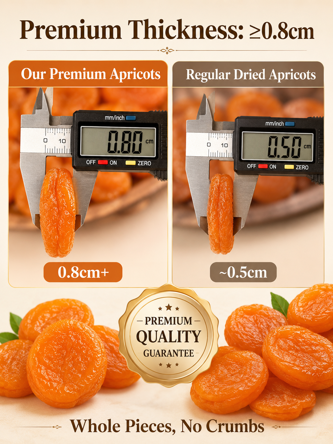 🍑 100% California Sun-Ripened Apricots – Premium Dried Fruit Snack, Naturally Sweet & Delicious ✨-LUN
