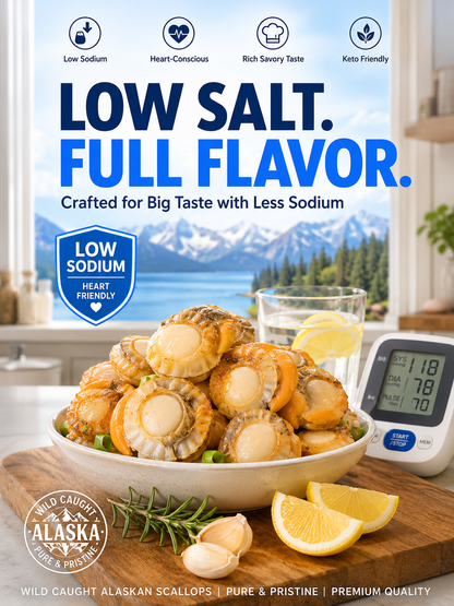 🐚 Wild Alaskan Scallops – Naturally Sweet, Tender & Packed with Flavor ✨