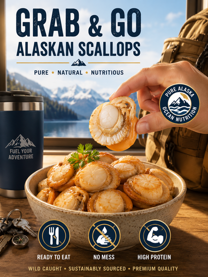 🐚 Wild Alaskan Scallops – Naturally Sweet, Tender & Packed with Flavor ✨