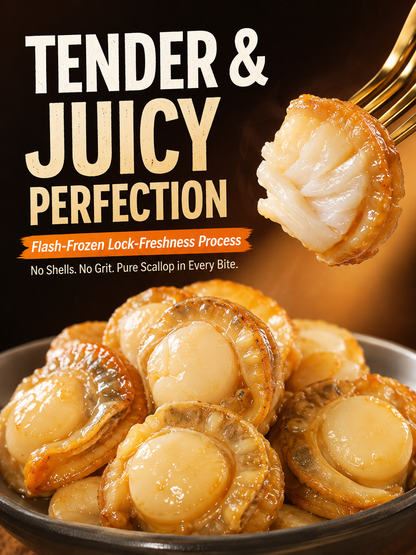 🐚 Wild Alaskan Scallops – Naturally Sweet, Tender & Packed with Flavor ✨