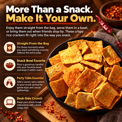 Spicy Crispy Rice Crackers – Thin, Crunchy & Full of Bold Spicy Flavor-ZP1