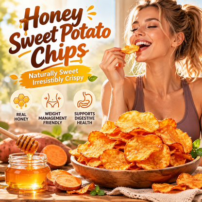 🍠Naturally Sweet, Wonderfully Crispy! Enjoy the Delicious Taste of Honey Sweet Potato Chips Anytime-ZP2