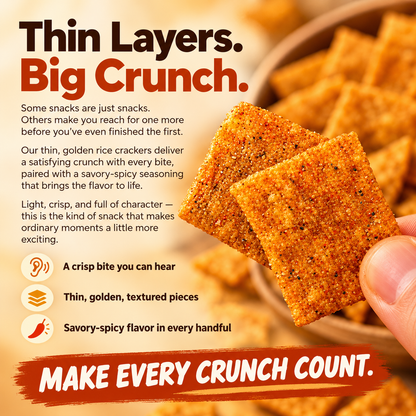 Spicy Crispy Rice Crackers – Thin, Crunchy & Full of Bold Spicy Flavor-ZP1