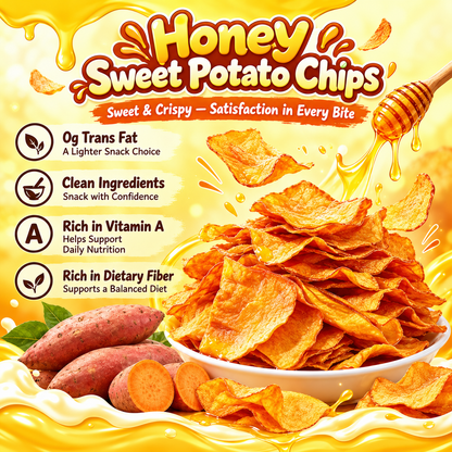 🍠Naturally Sweet, Wonderfully Crispy! Enjoy the Delicious Taste of Honey Sweet Potato Chips Anytime-ZP2