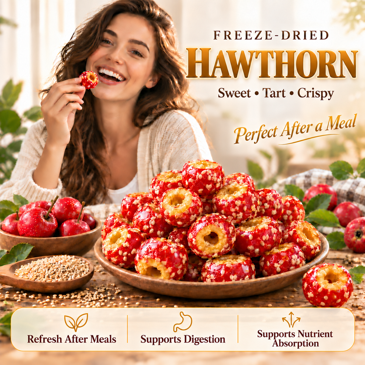 ✨Freeze-Dried Hawthorn – Supports Nutrient Absorption & Gut Health-ZP2