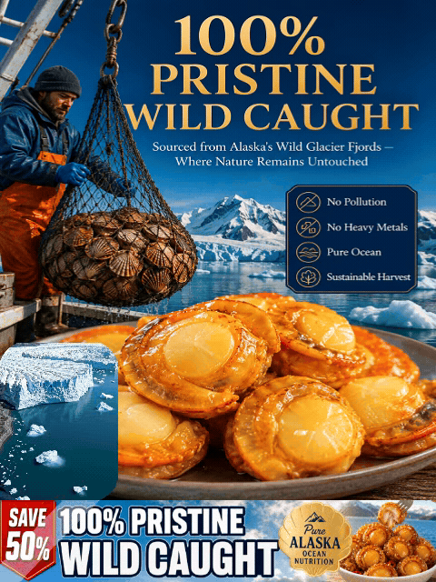 🐚 Wild Alaskan Scallops – Naturally Sweet, Tender & Packed with Flavor ✨